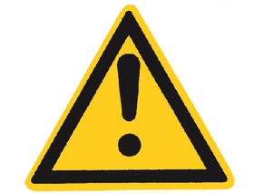 Warnschild Gefahrenstelle 100 mm, Folie