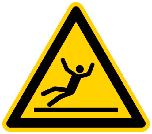 Warnschild Rutschgefahr 200 mm, Folie
