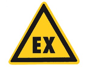 Warnschild explosionsfähige Atmosphäre 200 mm, Alu