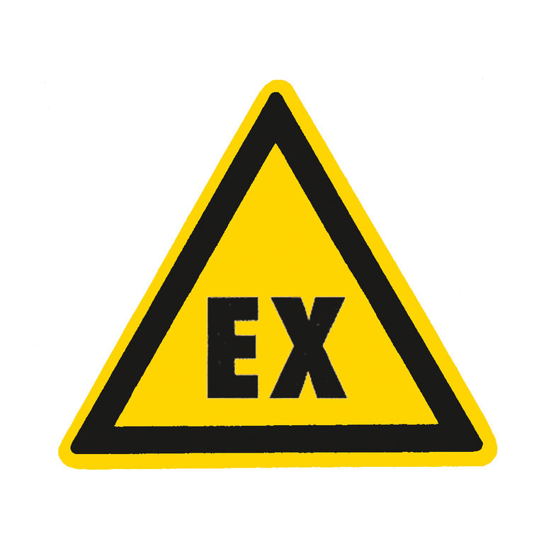 Warnschild explosionsfähige Atmosphäre 400 mm, Kunststoff
