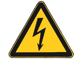 Warnschild Elektrizität 100 mm, Alu