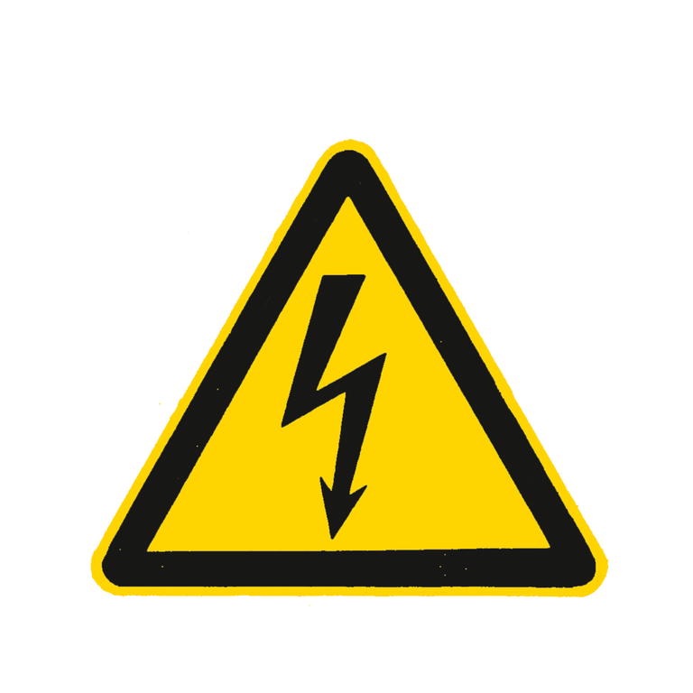 Warnschild Elektrizität 200 mm, Kunststoff