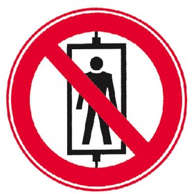 Verbotsschild Personenbeförderung verboten 100 mm, Folie