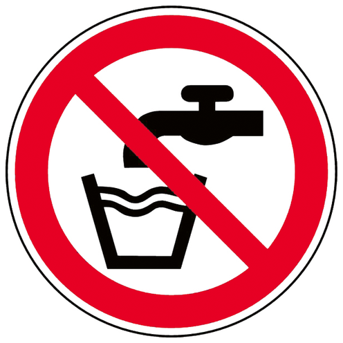 Verbotsschild Kein Trinkwasser 200 mm, Alu