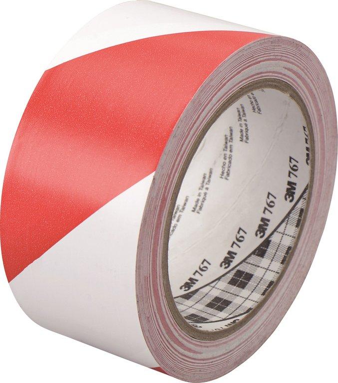 3M 767i Gefahren-Markierungsband rot/weiss