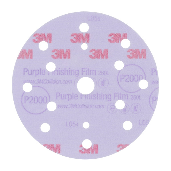 3M Hookit Purple 260L Schleifscheibe 15-fach gelocht