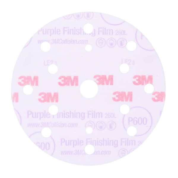 3M Hookit Purple 260L Schleifscheibe 15-fach gelocht