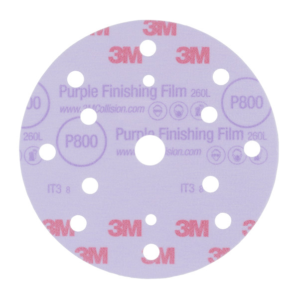 3M Hookit Purple 260L Schleifscheibe 15-fach gelocht