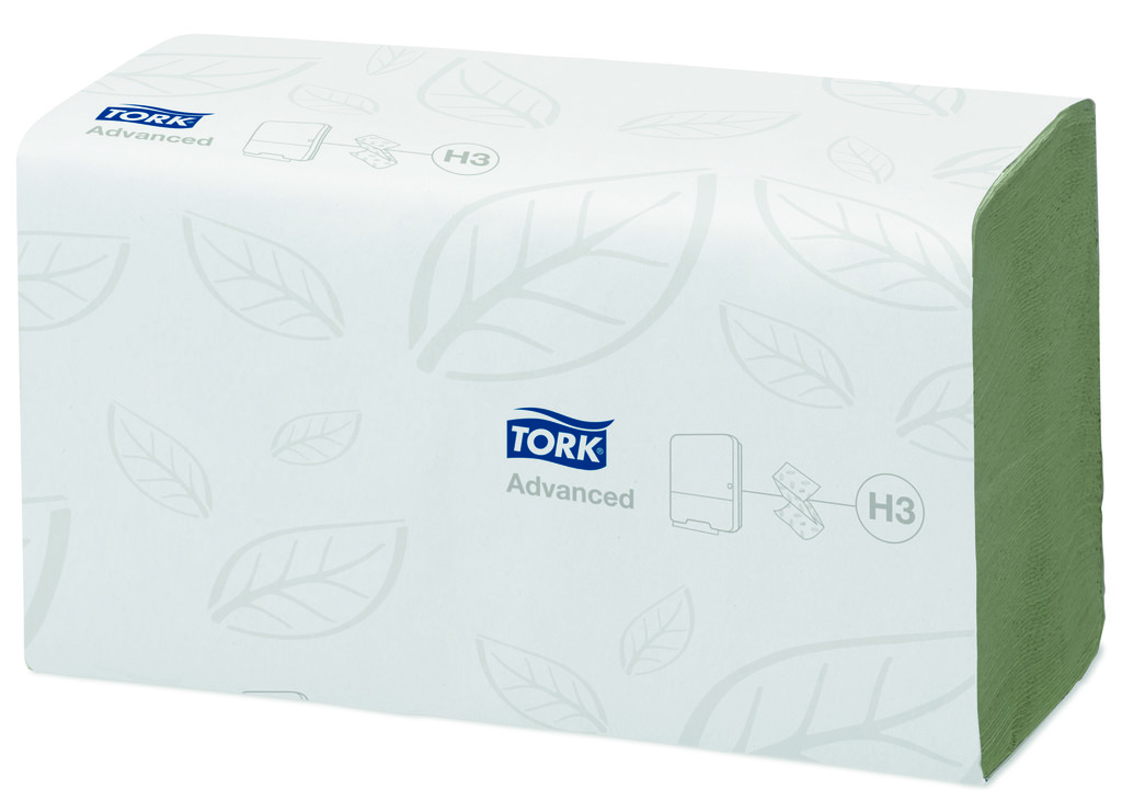 Tork Handtuch Advanced V-Falz 2-lagig grün H3