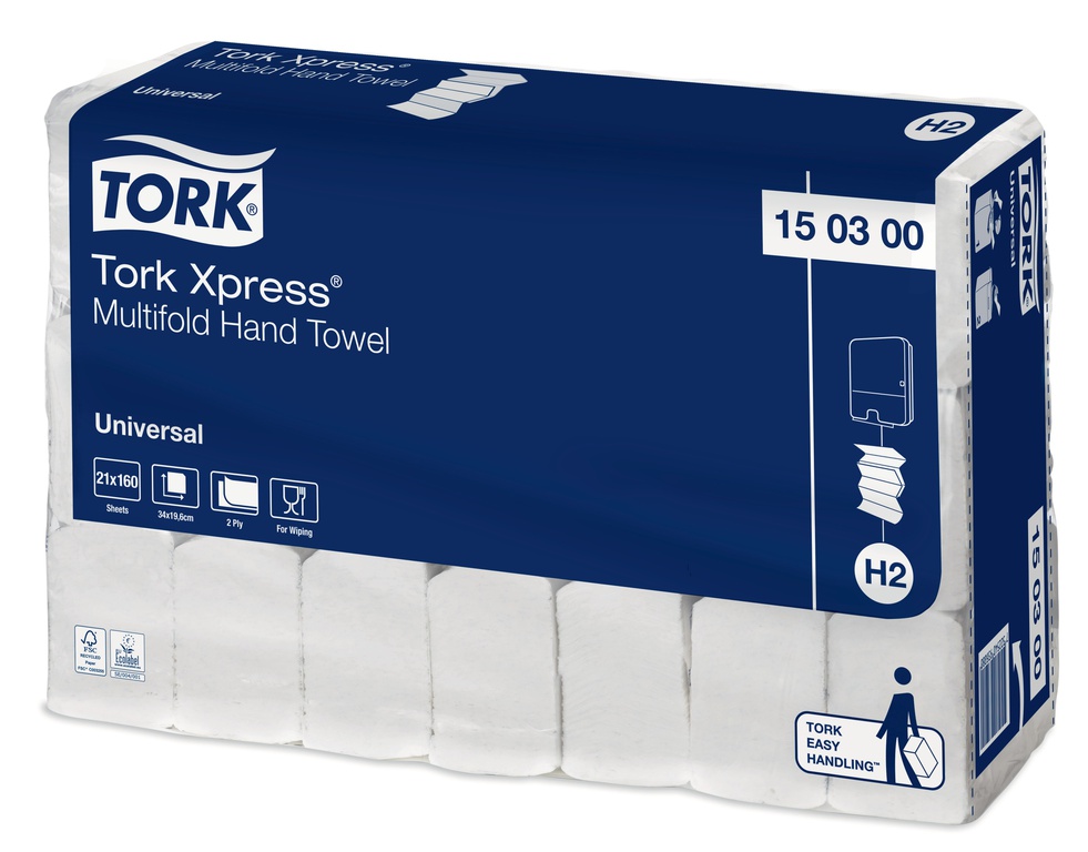 Tork Handtuch Universal 2-lagig weiss H2