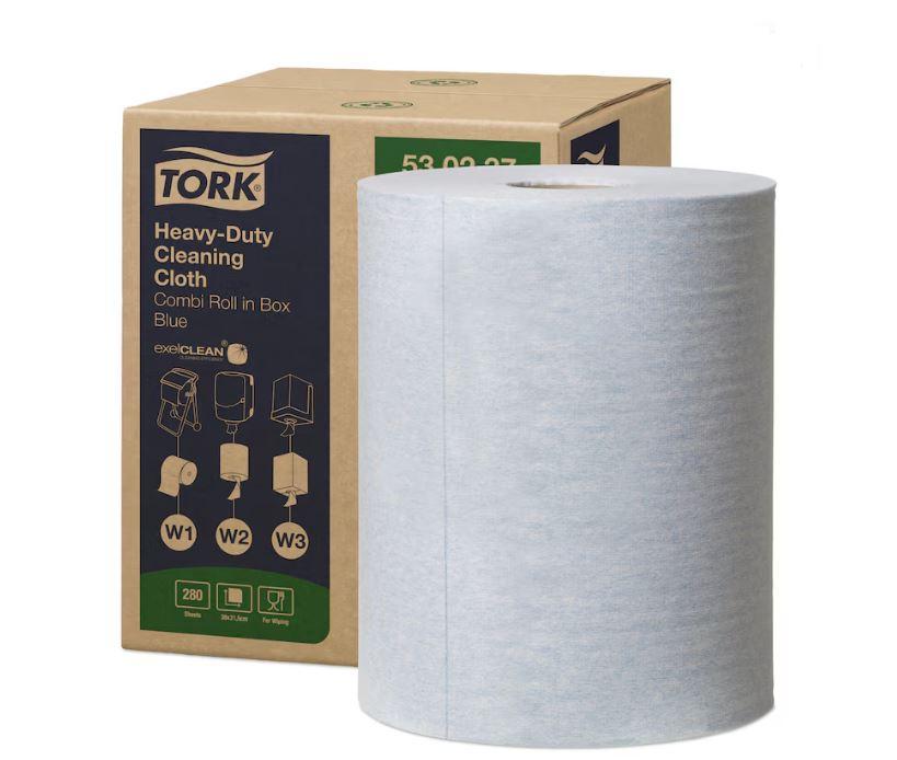 Tork Reinigungstuch Performance W1/W2/W3 Extra Stark 1-lagig blau