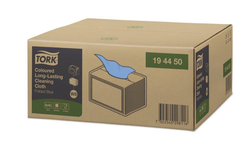 Tork Reinigungstuch W8 Performance Small Pack Einzeltücher langlebig blau