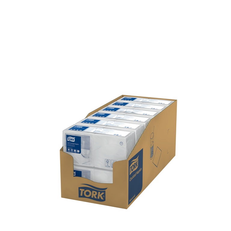 Tork Servietten Tissue 24x24cm 3-lagig 1/4-Falz (weiss)