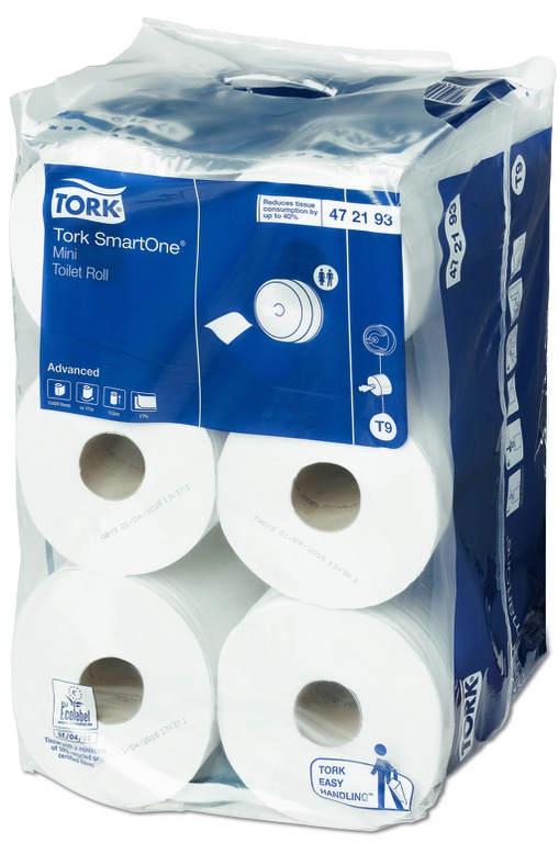 Tork Toilettenpapier Advanced T9 SmartOne Mini 2-lagig weiss