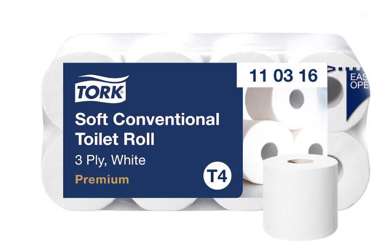 Tork Toilettenpapier Premium T4 extra weich 3-lagig weiss 9.4x11.7cm Roll