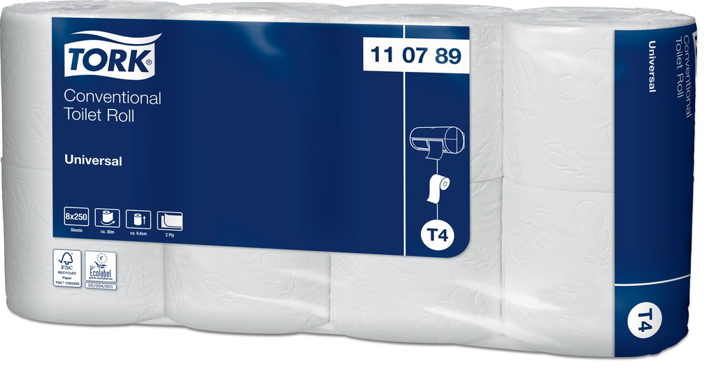 Tork Toilettenpapier Universal T4 2-lagig weiss Recycling