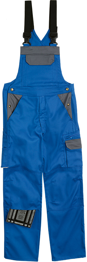 Latzhose PROGRESSO STRETCH, blau/grau